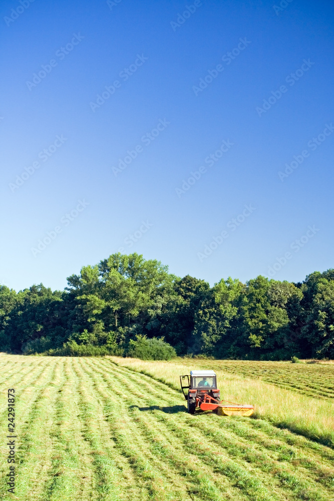 Obraz premium Tractor working