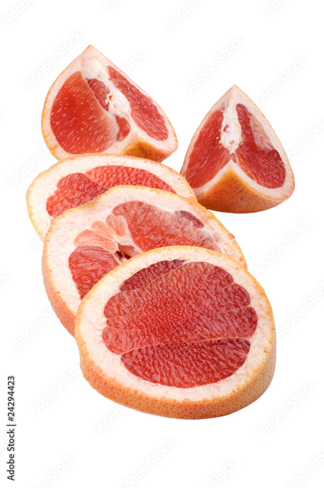 Pomelo on white