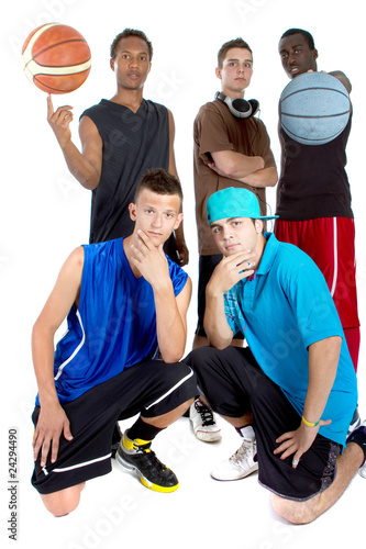Interracial Basketball team
