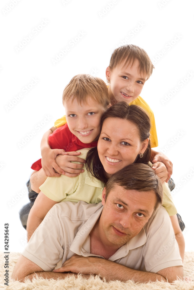 portrait of a happy family