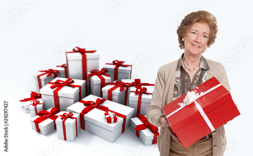 Lady with present