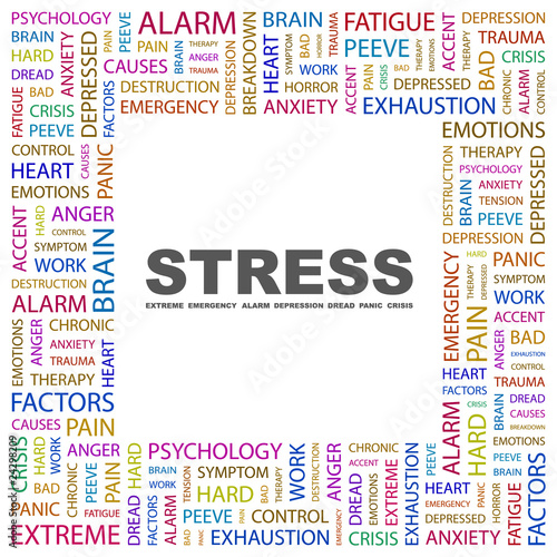 STRESS. Square frame with association terms.