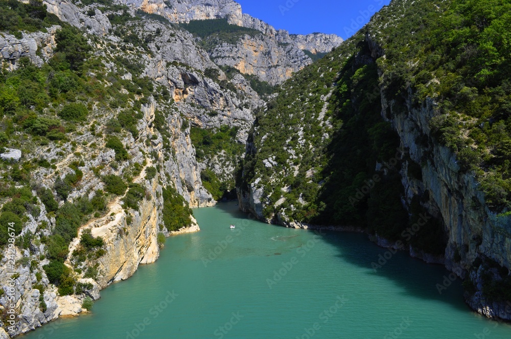 Gorges du Verdon proche de Moustiers Sainte Marie, Alpes-de-Haute-Provence .
