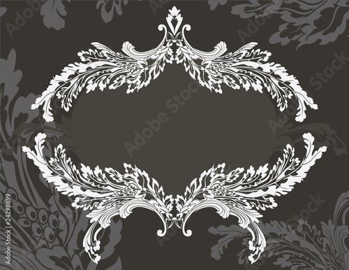 Revival ornate frame stencil
