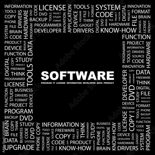 SOFTWARE. Illustration with association terms.
