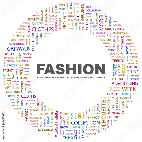 FASHION. Circular frame with association terms.