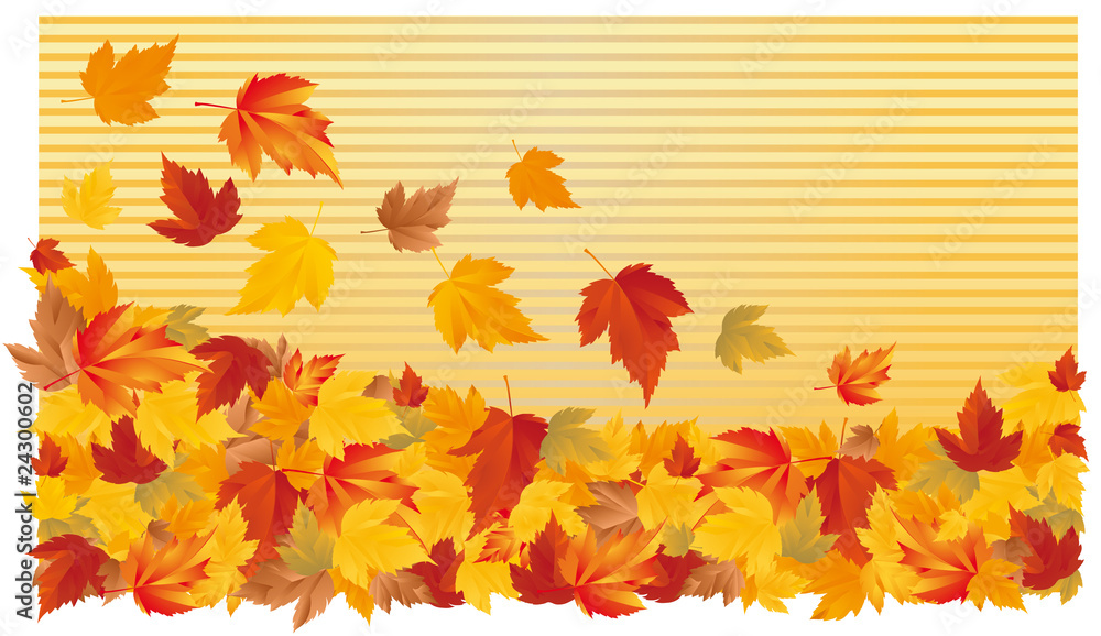 Autumn horizontal wallpaper. vector