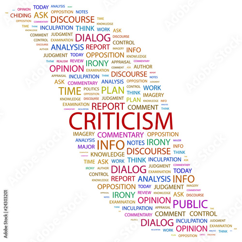 CRITICISM. Wordcloud vector illustration.