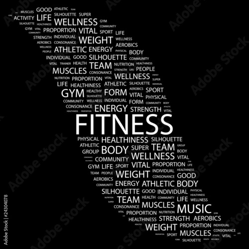 FITNESS. Illustration with different association terms. #24304078