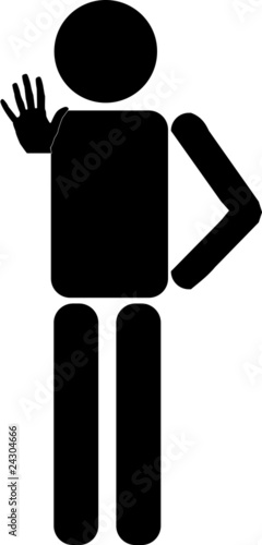 dur işareti yapan adam