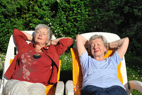 Two Senior Ladies Enjoying the Summer