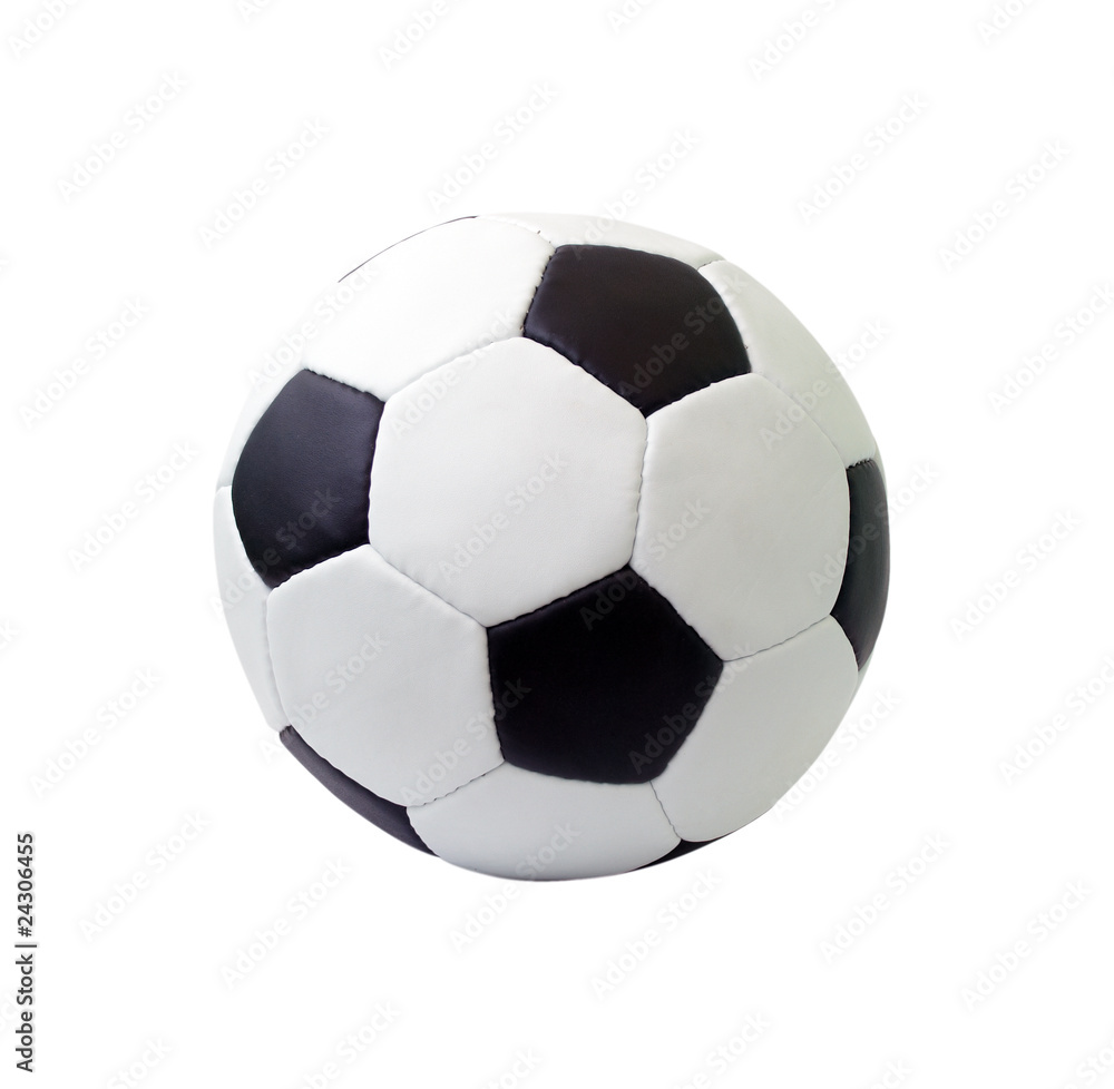 Leather soccer ball