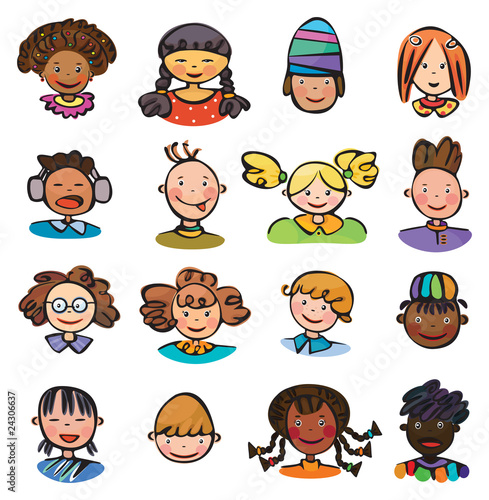 Wallpaper Mural Kids faces. Torontodigital.ca