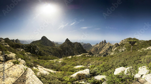 Stitched Panorama, Scenic landscape of Socotra