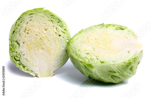 cabbage cut on two halves