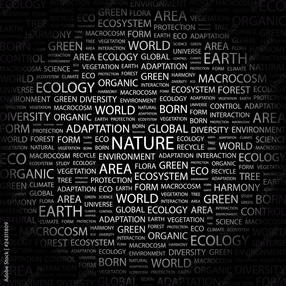 NATURE. Illustration with different association terms. NATURE. Illustration with different association terms.