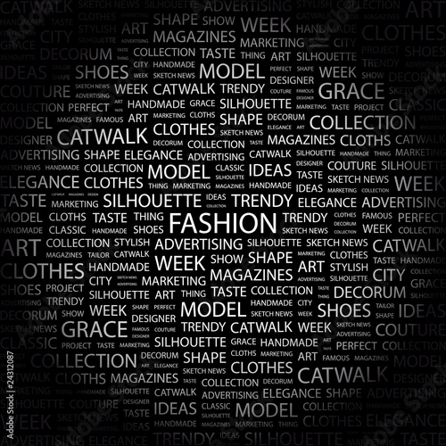 FASHION. Wordcloud illustration.