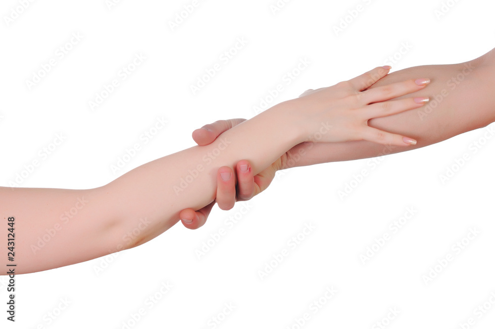 Hands of men and women