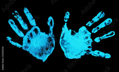 Spooky hands prints photo