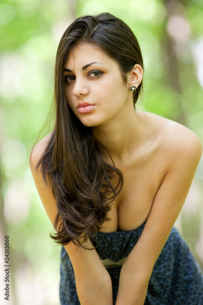 Attractive hispanic girl in the forest Attractive hispanic girl in the forest