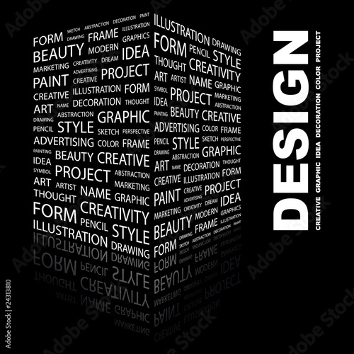 DESIGN. Illustration with different association terms.