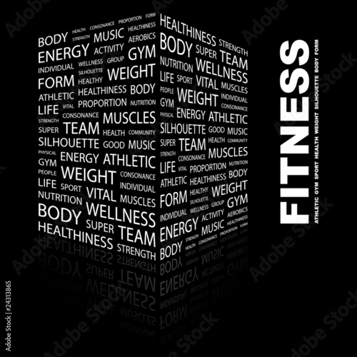 FITNESS. Illustration with different association terms. #24313865