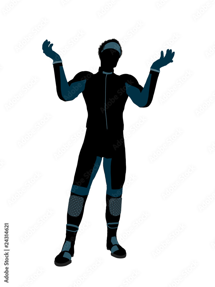 African American Male Motorcycle Rider Silhouette African American Male Motorcycle Rider Silhouette