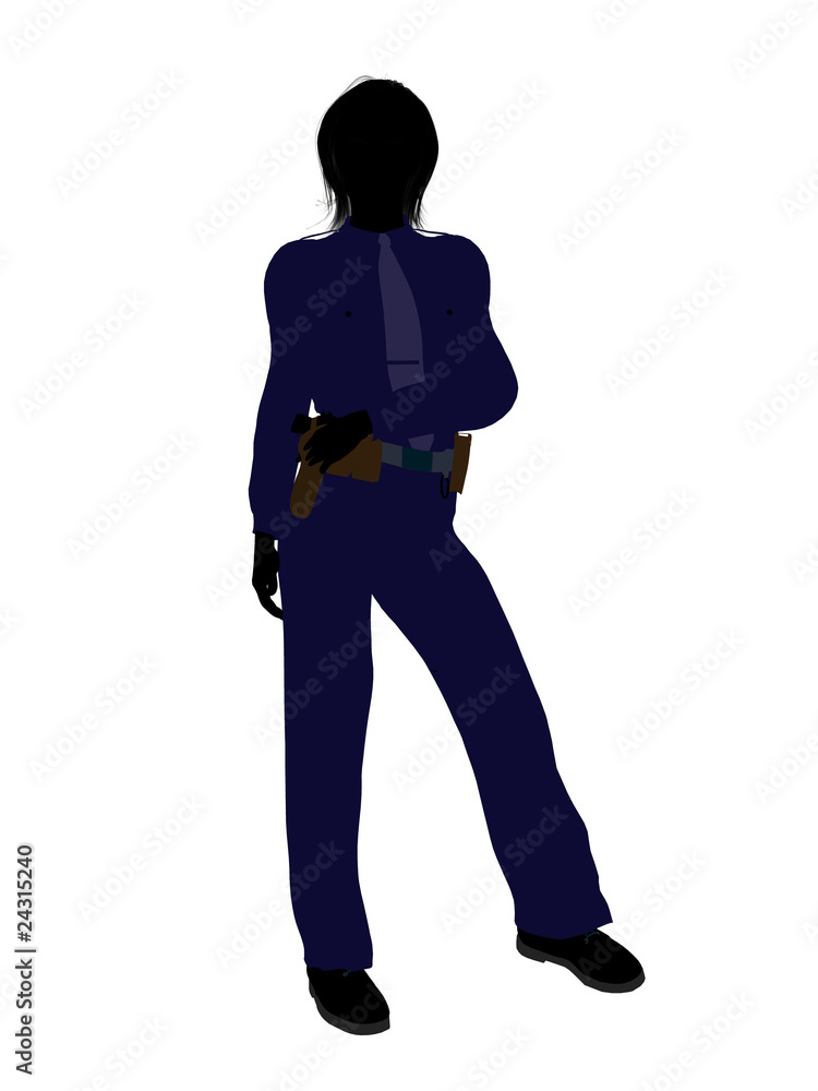 Female Police Officer Art Illustration Silhouette Female Police Officer Art Illustration Silhouette