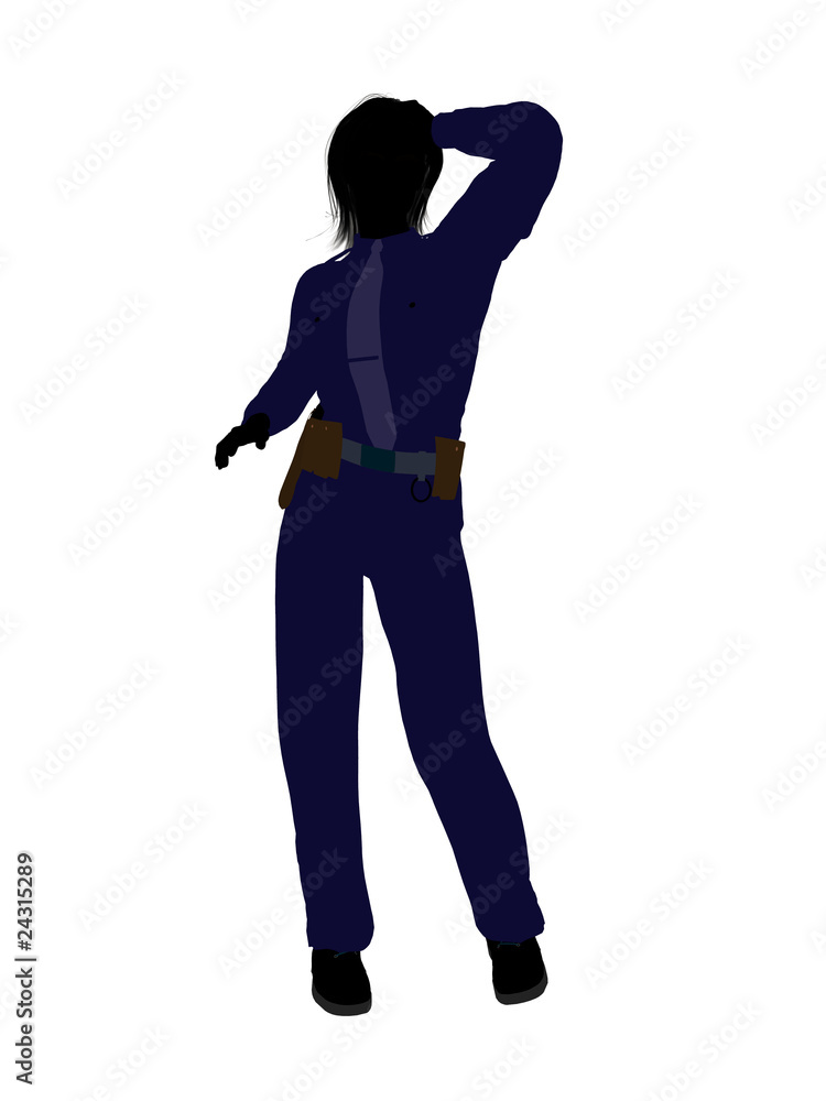 Female Police Officer Art Illustration Silhouette Female Police Officer Art Illustration Silhouette