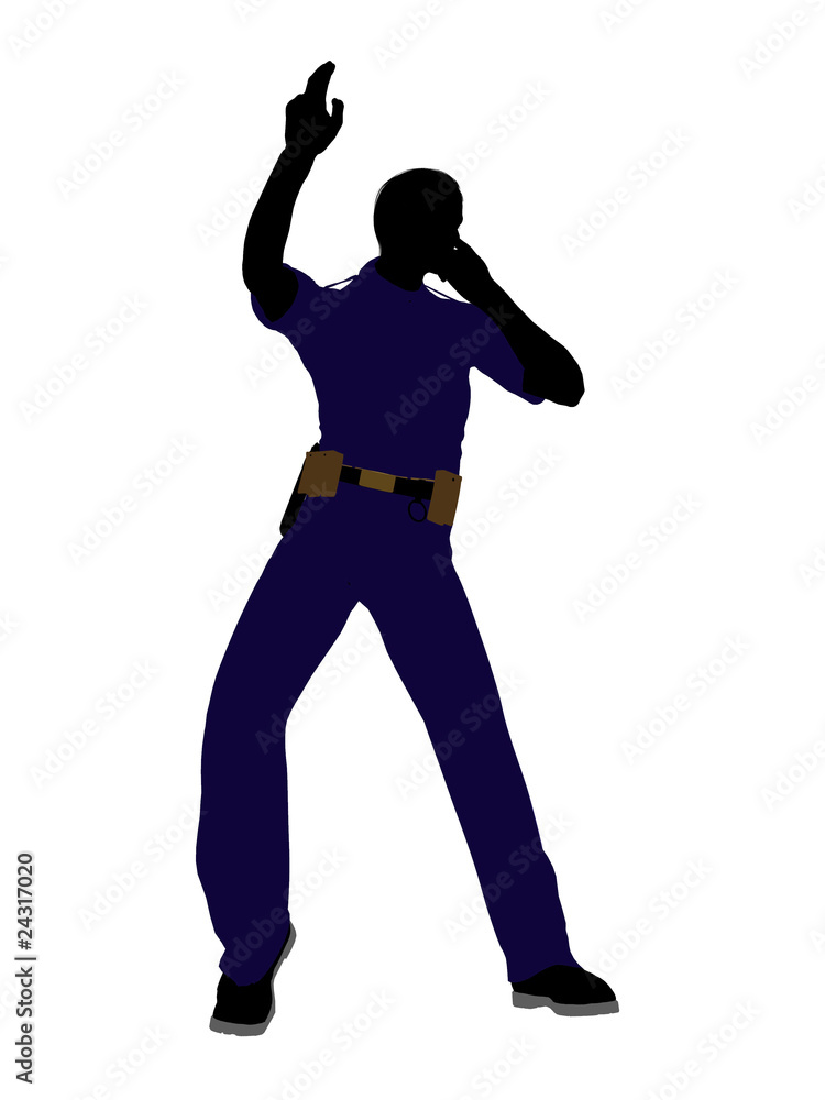 Male Police Officer Art Illustration Silhouette Male Police Officer Art Illustration Silhouette