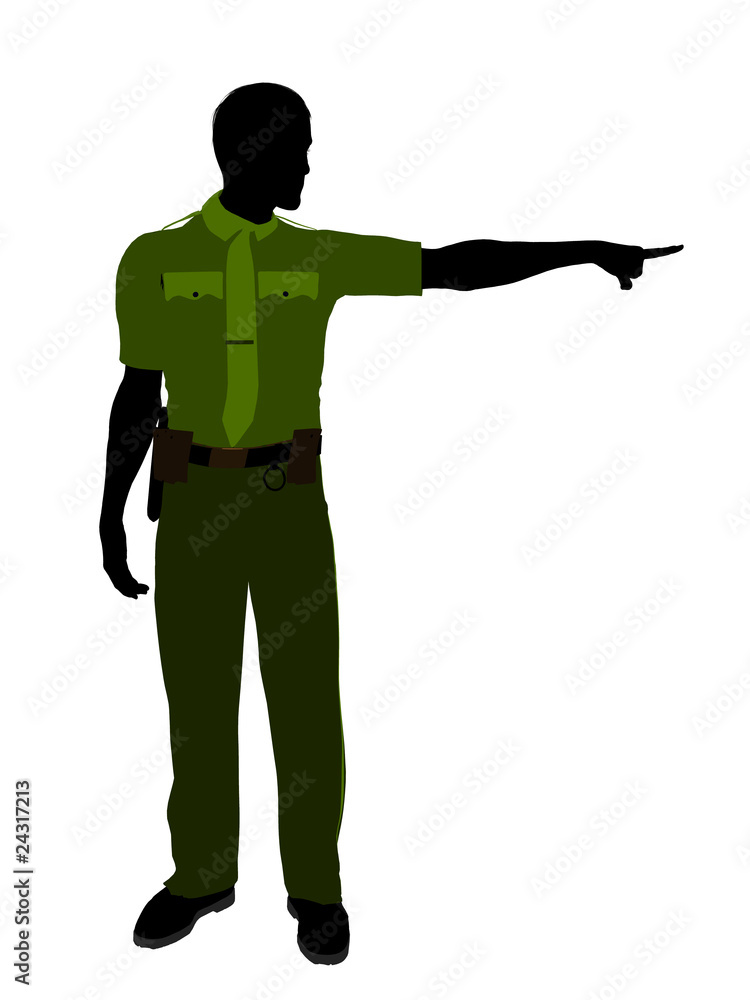 Male Sheriff Art Illustration Silhouette Male Sheriff Art Illustration Silhouette