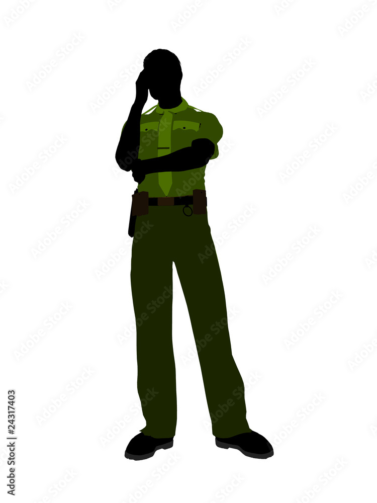 Male Sheriff Art Illustration Silhouette