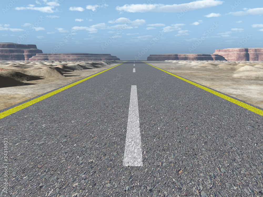 Naklejka premium Asphalt road