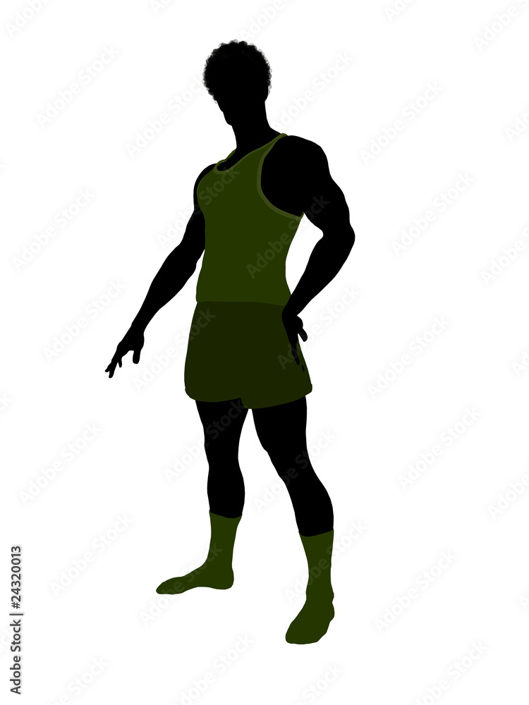 African American Male Underwear Model Silhouette