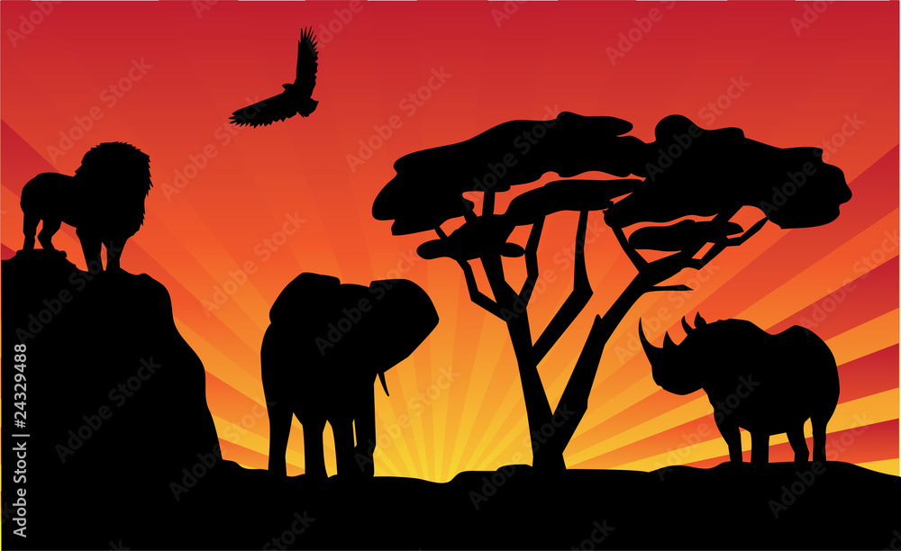 Naklejka premium african landscape