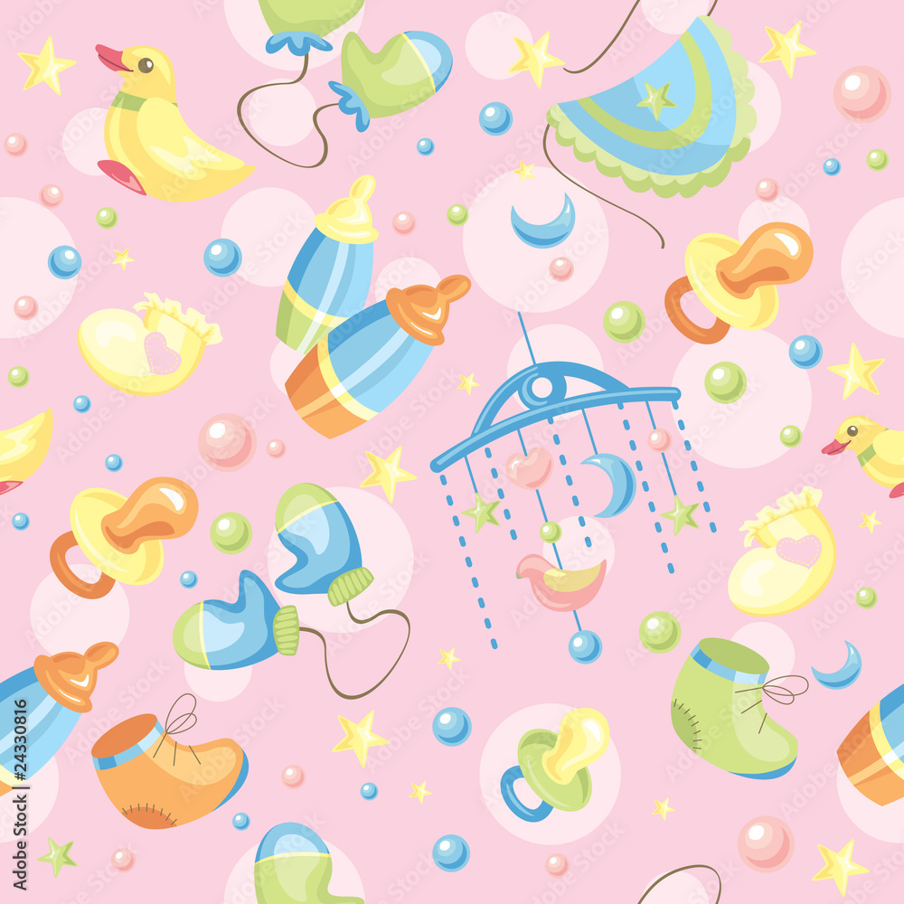 seamless cute baby background