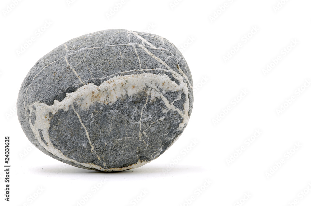Image of gray stone on white Image of gray stone on white