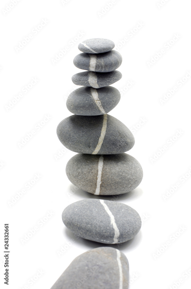 Reflection of Pyramid from stones with white stripes Reflection of Pyramid from stones with white stripes