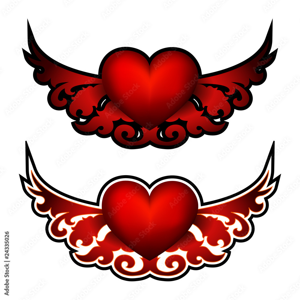 Heart. Decorative element. Vector illustration. Heart. Decorative element. Vector illustration.