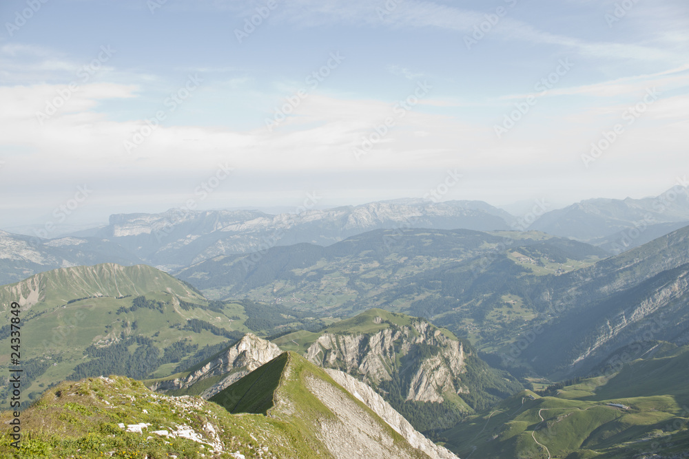 Fototapeta premium Ligne de crête charvin nord sur Aravis