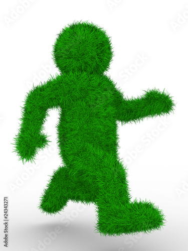 running person on white bac...