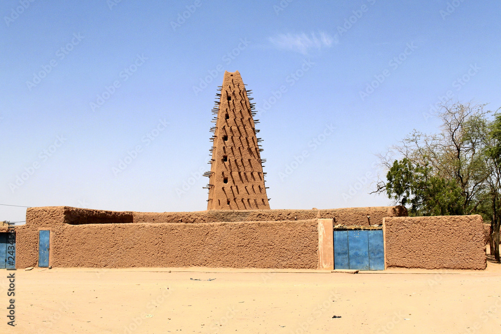 Mosquée d'Agadez, Niger - obrazy, fototapety, plakaty 