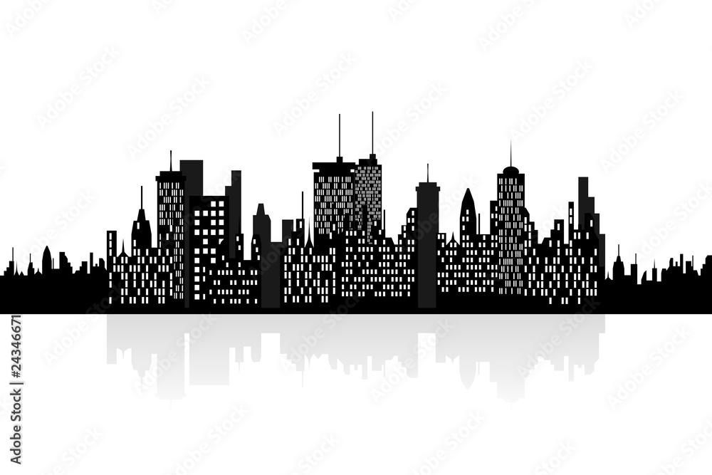 Urban skyscrapers cityview