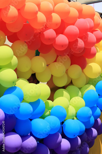 colorful balloons rainbow homosexual symbol
