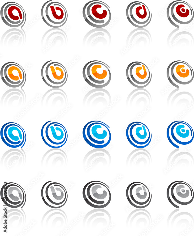 Set of modern emblems. Set of modern emblems.
