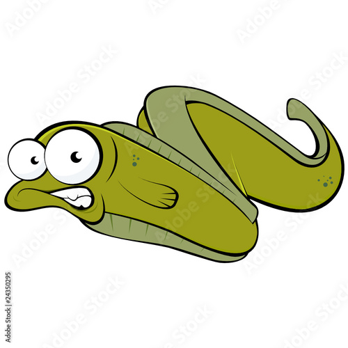fisch aal maskottchen tier cartoon