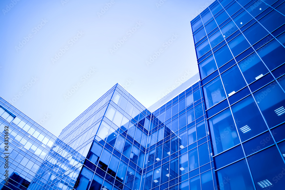 modern business center at night modern business center at night