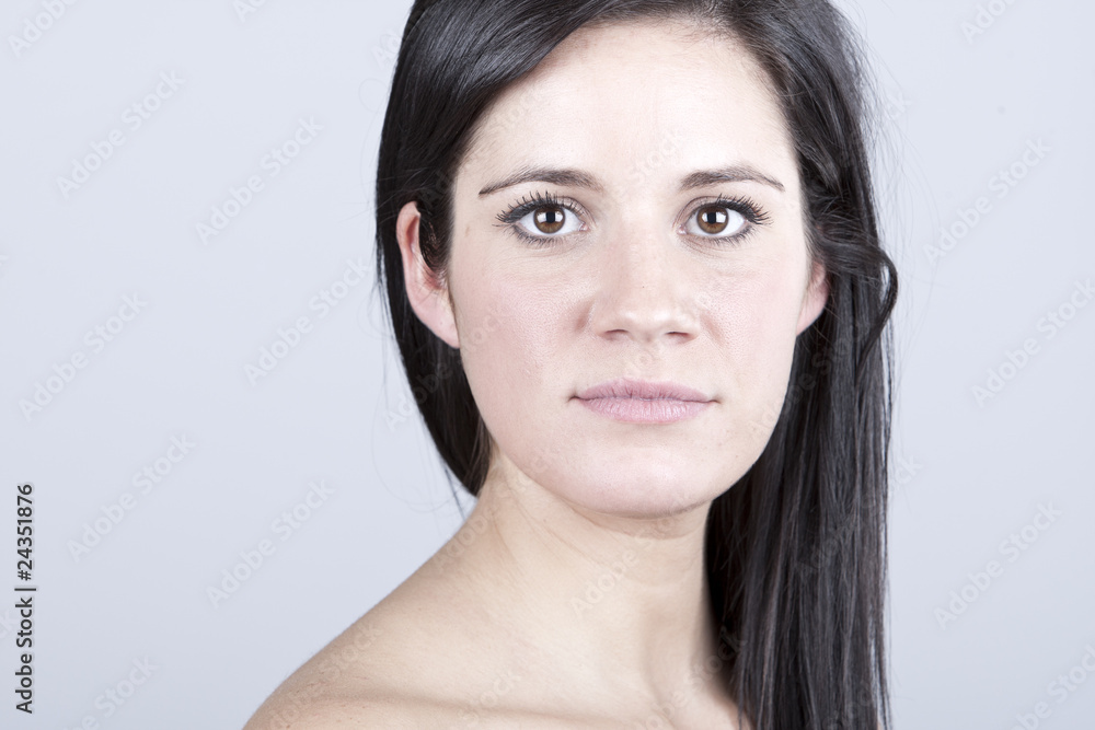 Brunette Model with Bare Shoulders Brunette Model with Bare Shoulders