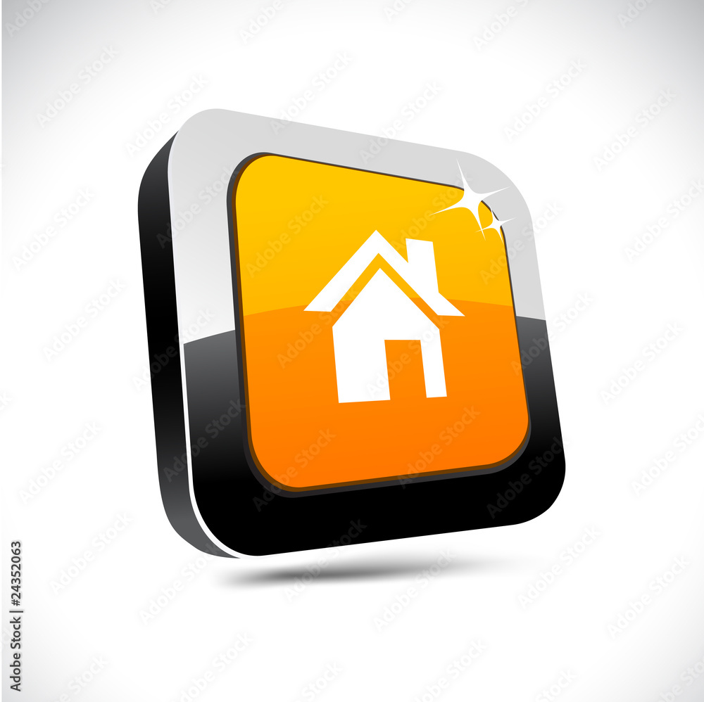 Home 3d square button. Home 3d square button.