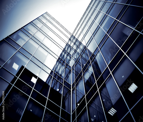 abstract glass side of business building